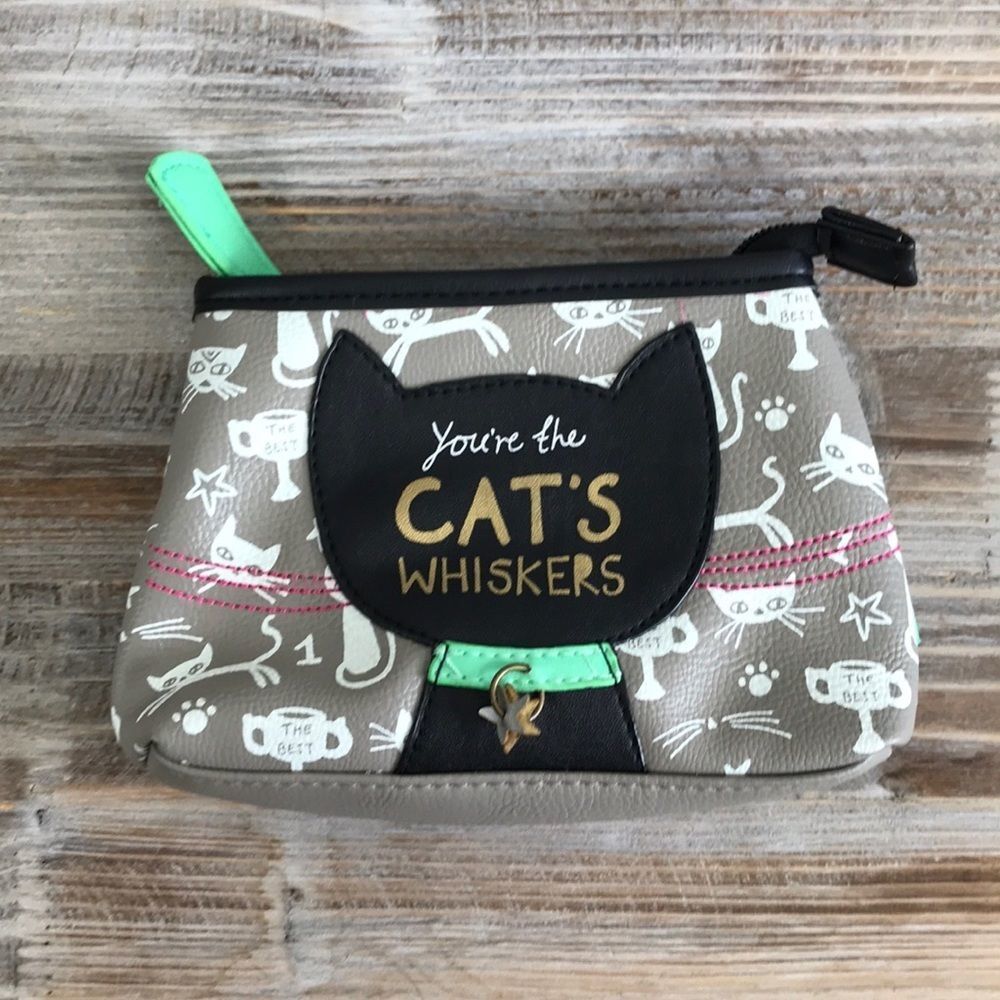 You're The Cat's Whiskers Accessory Makeup Zipper Pouch Travel Bag